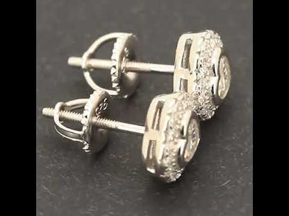 8mm Moissanite Heart Studs