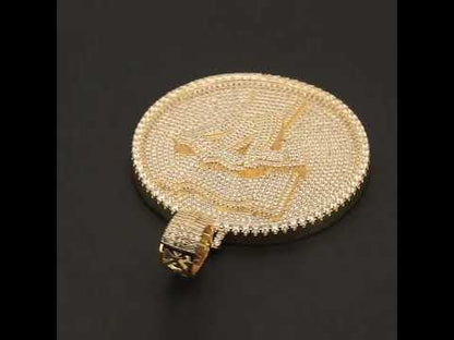 Quadruple Number 7 Circle Pendant