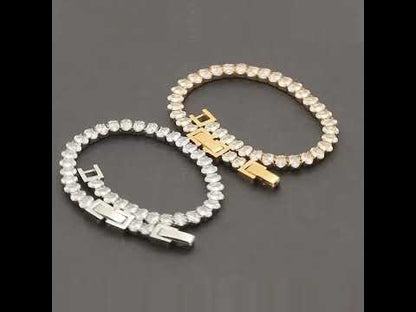 5mm Oval Cut Tennis Bracelet 6.5”-7.5”