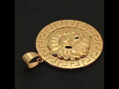 Lion Head Medallion Pendant