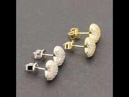 10mm Moissanite Puffy Heart Studs