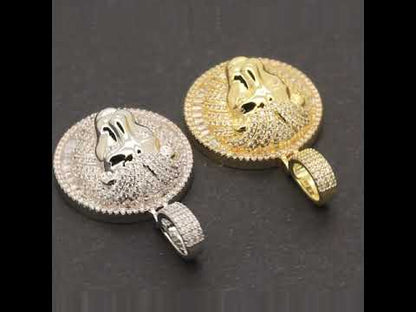 Lion Head Circle Pendant