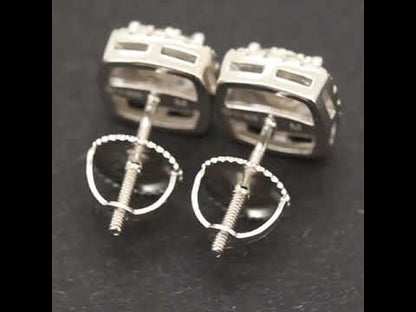 8mm Moissanite Square Studs