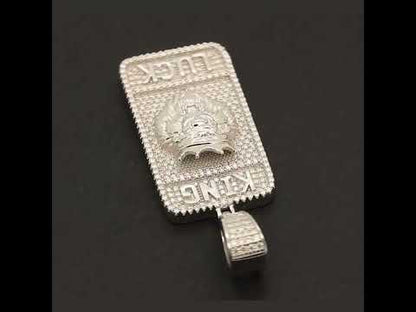 Moissanite King Luck Lion Dog Tag Pendant