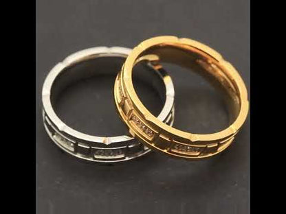 6mm Geometric Band Ring Size 7