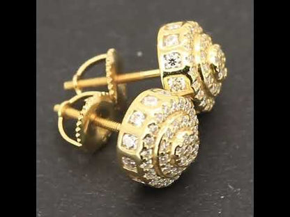 9mm Moissanite Circle Studs