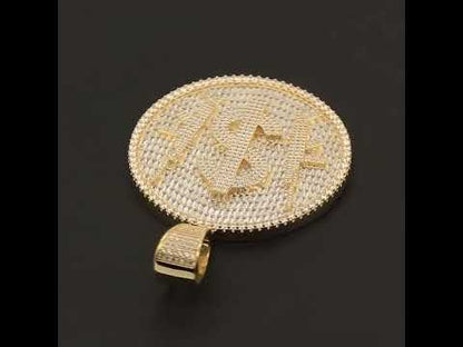 Money Gun Circle Pendant