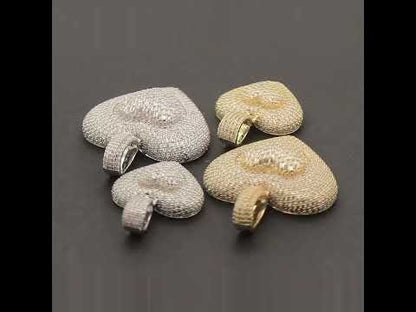 Layered Puffed Heart Pendant S