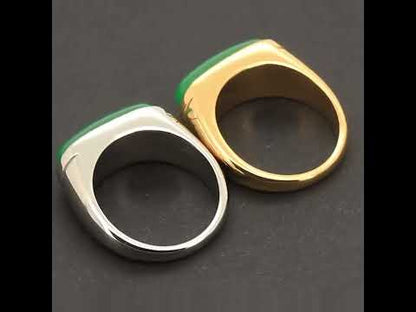 Jade Signet Ring Size 9
