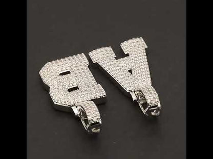 Block Letter V Pendant