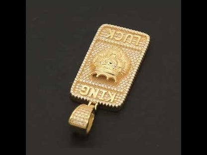 Moissanite King Luck Lion Dog Tag Pendant