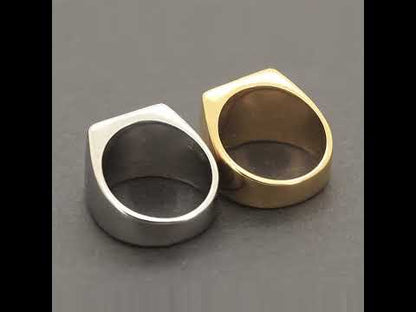 Flared Cross Signet Ring Size 7