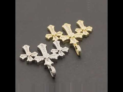 Flared Triple Cross Pendant