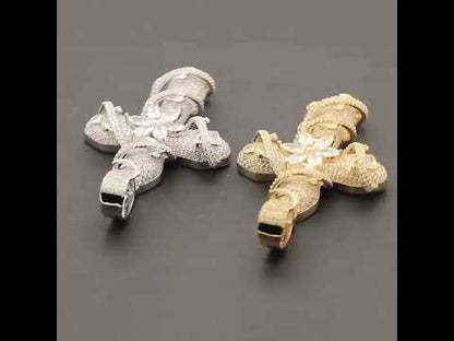 Thorned Floral Cross Pendant