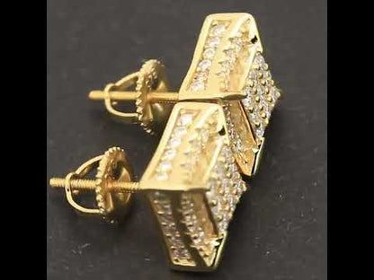 9.5mm Moissanite Square Studs