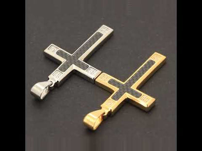 Black Inlay Cross Pendant