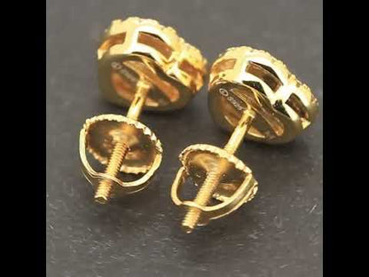 8mm Moissanite Heart Studs