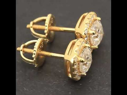 8mm Moissanite Square Studs