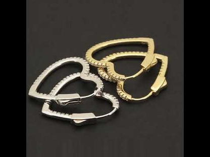 2mm x 26mm Heart Hoops