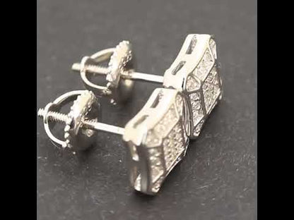 7.5mm Moissanite Square Studs