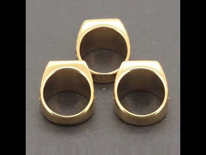 Birthstone Square Signet Ring Size 8