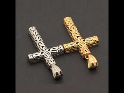 Filigree Swirl Cross Pendant