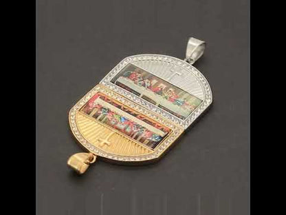 Last Supper Enamel Pendant