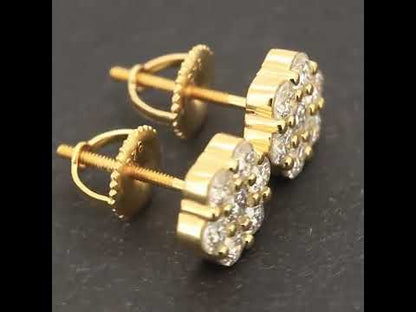 8mm Moissanite Cluster Studs