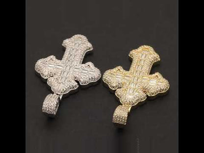 Baguette Gothic Tupac Cross Pendant L