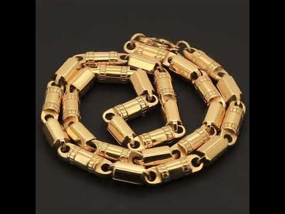 8mm Barrel Link Bracelet 9"