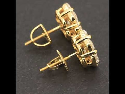 10mm 1.5ctw Moissanite Cluster Studs