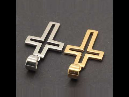 Hollowed Outlined Cross Pendant