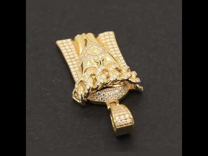 Moissanite Jesus Piece Pendant