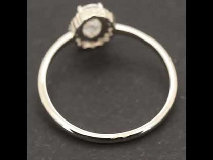 Oval Halo Engagement Ring Size 5