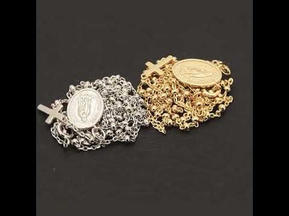 2mm Rosary Necklace 18"+3"