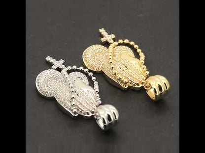Praying Folded Hands Rosary Pendant