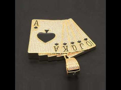 Royal Flush Poker Cards Pendant