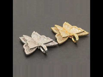 Baguette Butterfly Pendant