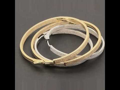 4x30mm Pavé Baguette Hoops