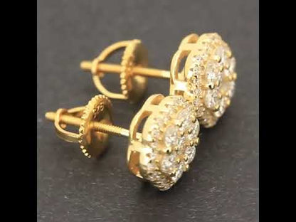 8.5mm Moissanite Cluster Studs