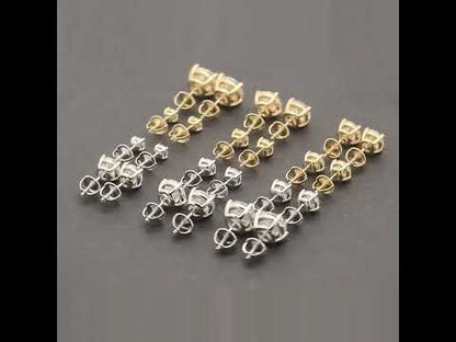 10mm 8ctw Moissanite Solitaire Studs