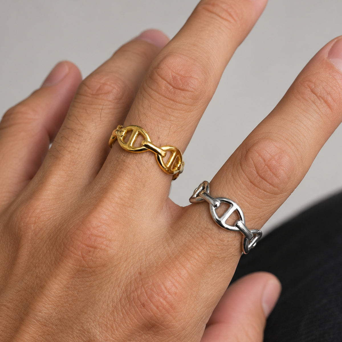 8mm Mariner Link Band Ring Size 10