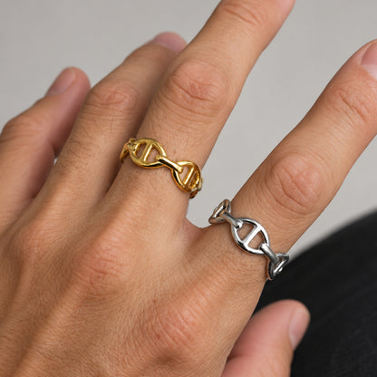 8mm Mariner Link Band Ring Size 10