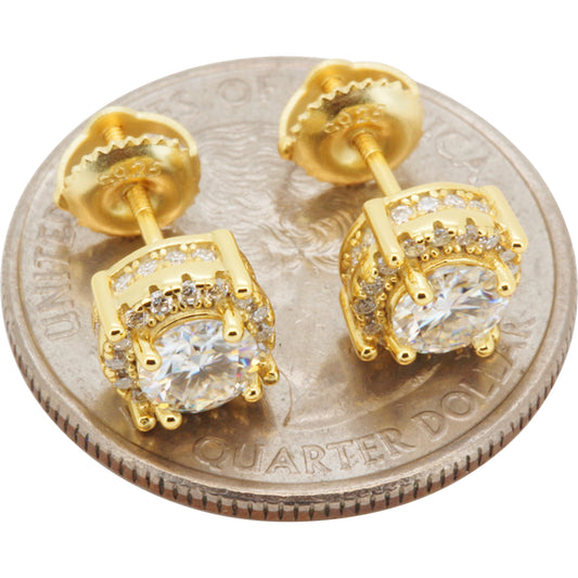 7.5mm Moissanite Circle Studs