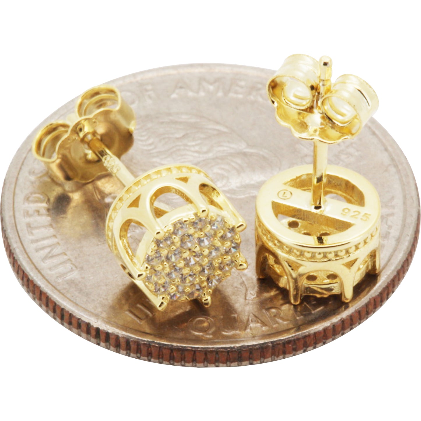 6.5mm Crown Circle Studs